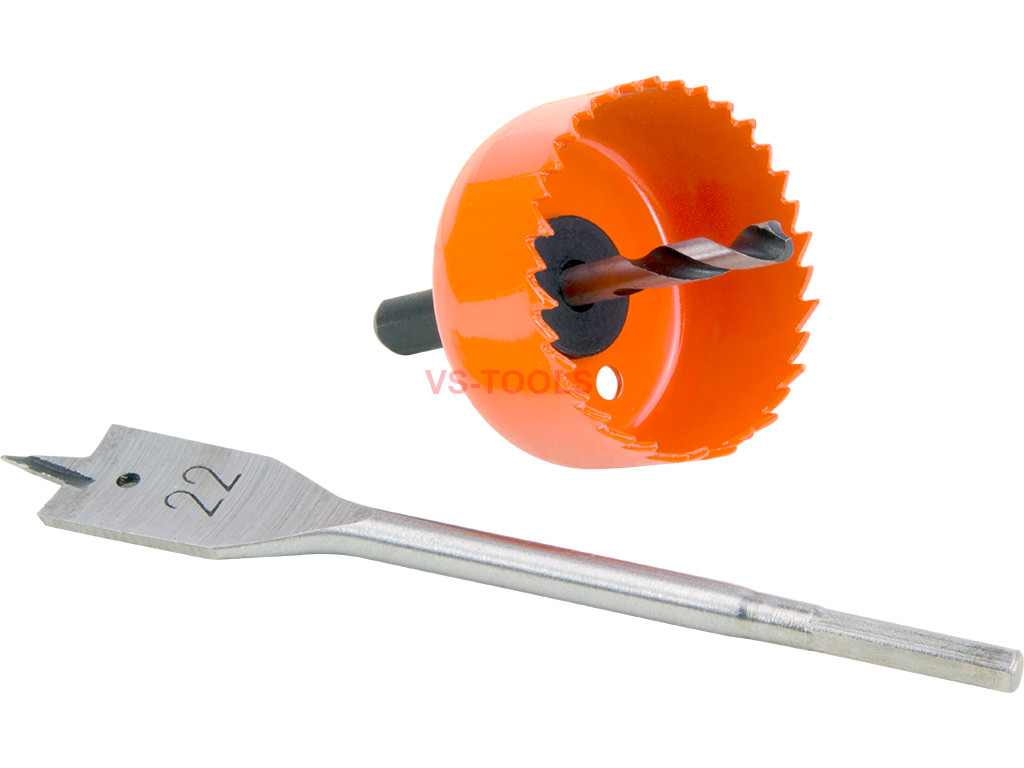 3pcs Hole Saw Cutting Set Kit Wood Lock Installation 54mm 21/8inches